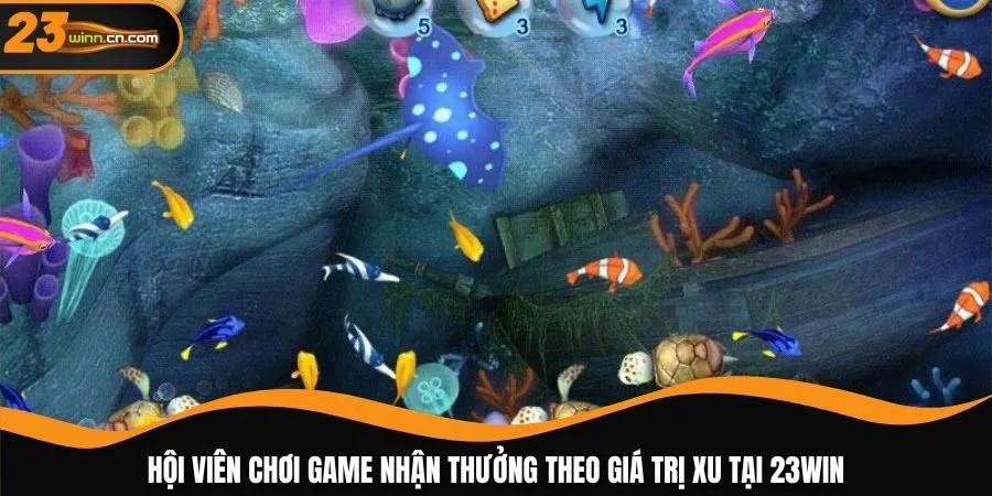 Hội viên chơi game nhận thưởng theo giá trị xu tại 23WIN