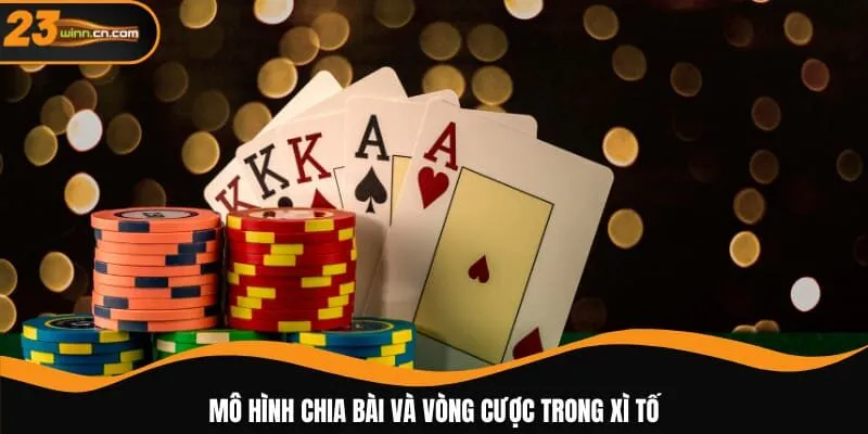 Mô hình chia bài và vòng cược trong xì tố